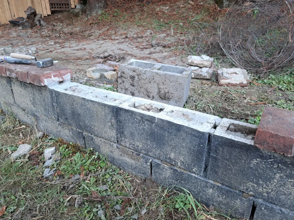 Brick retaining wall repair image